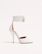 Valentino Drip Rose Kidskin Sandal With Crystals 105Mm